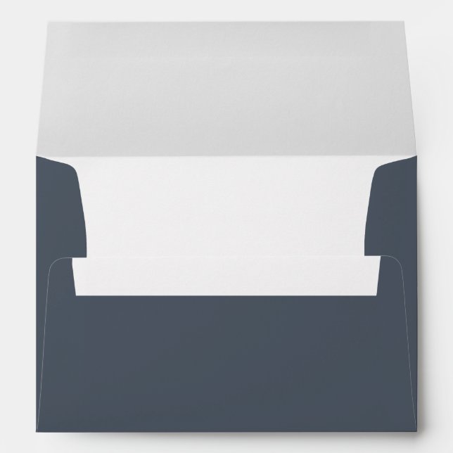Enveloppe Mariage bleu Dusty romantique (Dos (Bas))