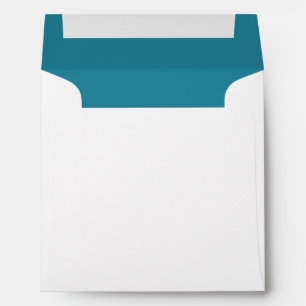 Enveloppe Mariage bleu et blanc Aqua
