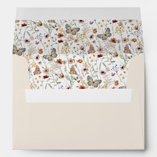 Enveloppe Mariage Bohème Chic (Dos (Bas))