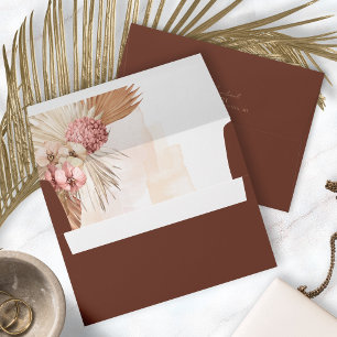 Enveloppe Mariage Boho Oasis Floral Terre Brûlée ID959