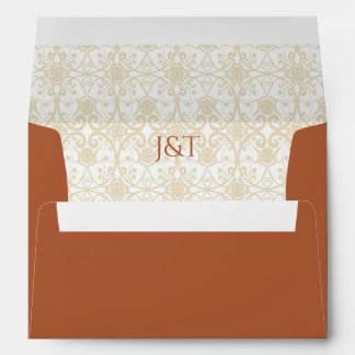 Enveloppe Mariage Boho Vintage Terracotta