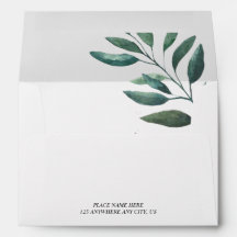 Mariage Botanique Minimaliste de Feuilles Vertes 