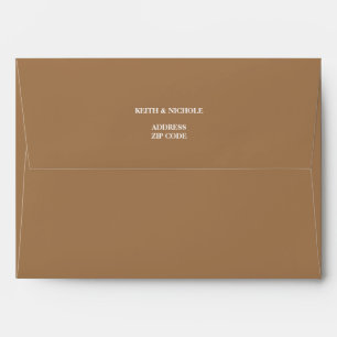 Enveloppe Mariage Brown Automne