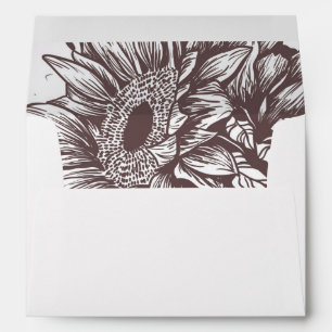 Enveloppe Mariage Brown de tournesol