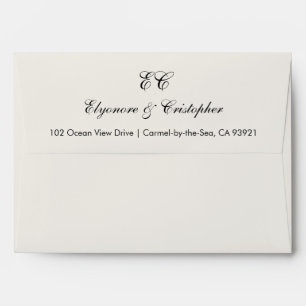 Enveloppe Mariage Calligraphié Classique et Intemporel en Iv
