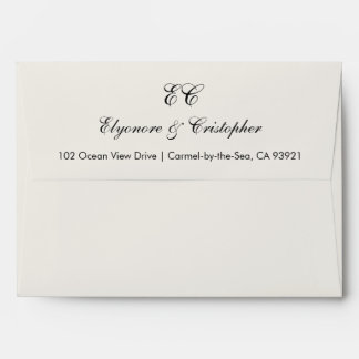 Enveloppe Mariage Calligraphié Classique et Intemporel en Iv