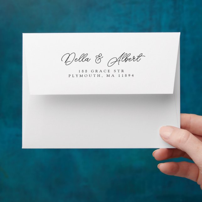 Enveloppe Mariage Calligraphique Simple Classique (Hand)