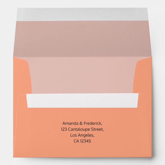 Enveloppe Mariage Cantaloupe (Dos (Bas))