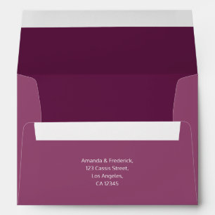 Enveloppe Mariage Cassis