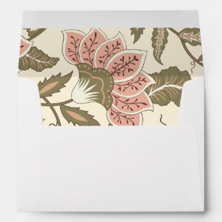 Enveloppe Mariage Catholique Vintage Rose Poussiéreux Vert S