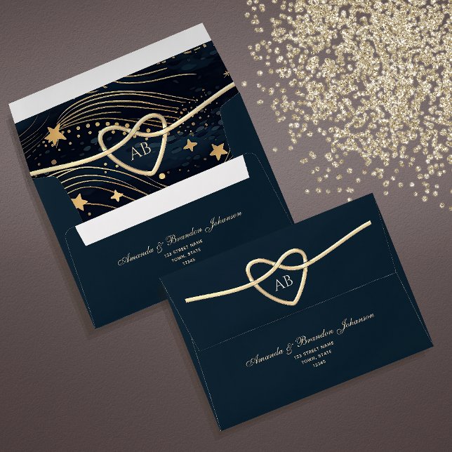 Enveloppe Mariage céleste bleu de minuit (Créateur téléchargé)