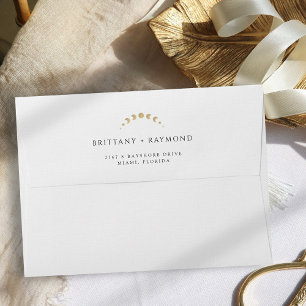 Enveloppe Mariage céleste d'or