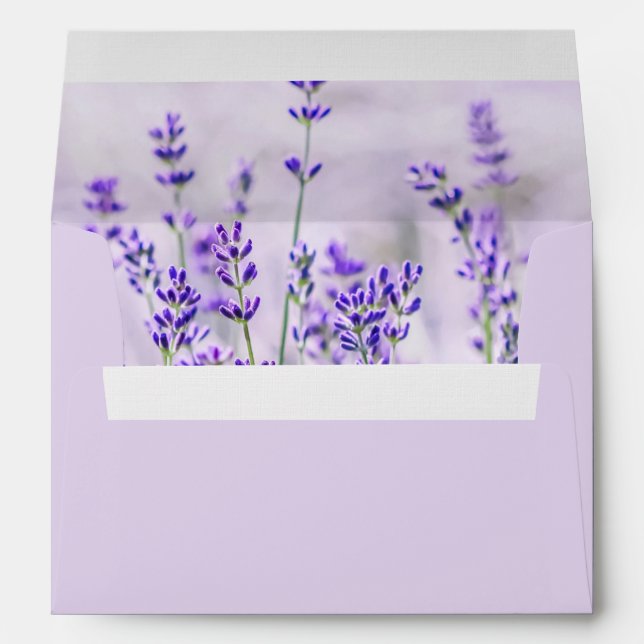 Enveloppe Mariage Champs Lavender (Dos (Bas))