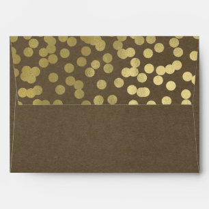 Enveloppe Mariage Chic Rustique Kraft Moderne Or