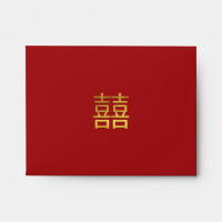 Mariage chinois double bonheur argent Motif rouge