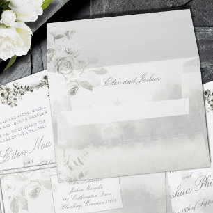 Enveloppe Mariage Chuppah de la forêt de bouleaux