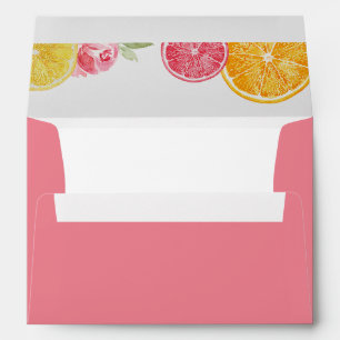Enveloppe Mariage Citron Fleur Bridal Shower