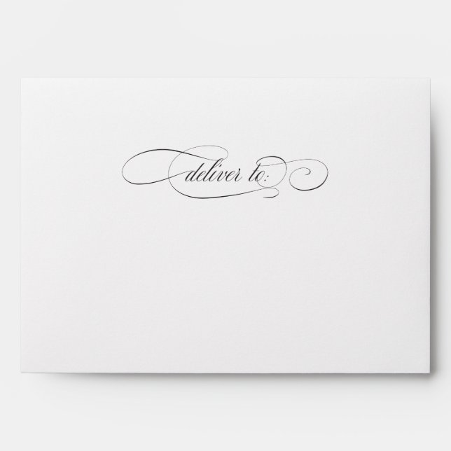 Enveloppe Mariage classique d'élégance de script (Devant)