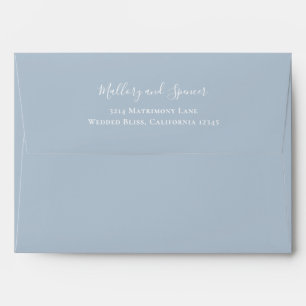 Enveloppe Mariage classique Dusty Blue élégant
