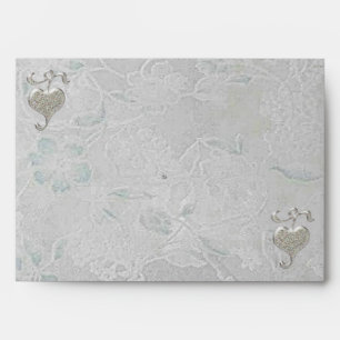 Enveloppe Mariage Coeurs Argent