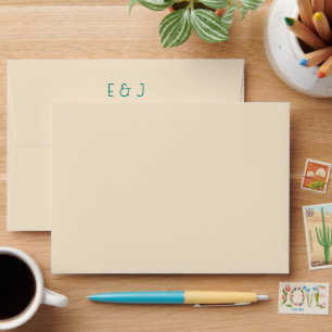 Enveloppe Mariage contemporain sarcelle transformative Moder