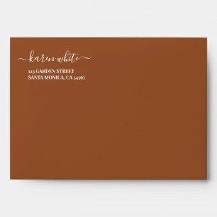 Enveloppe Mariage couleur en terre cuite