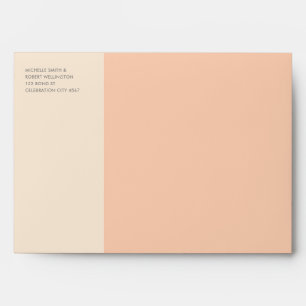 Enveloppe Mariage couleur simple moderne bloc Apricot Crème