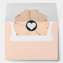 Enveloppe Mariage couleur Watusi Floral