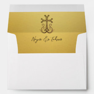 Enveloppe Mariage croisé arménien moderne et élégant