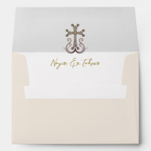 Enveloppe Mariage croisé arménien moderne et élégant