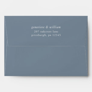 Enveloppe Mariage d'adresse bleu foncé avec blanc éclatant