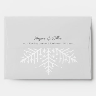 Enveloppe Mariage d'adresse de flocon de neige d'hiver
