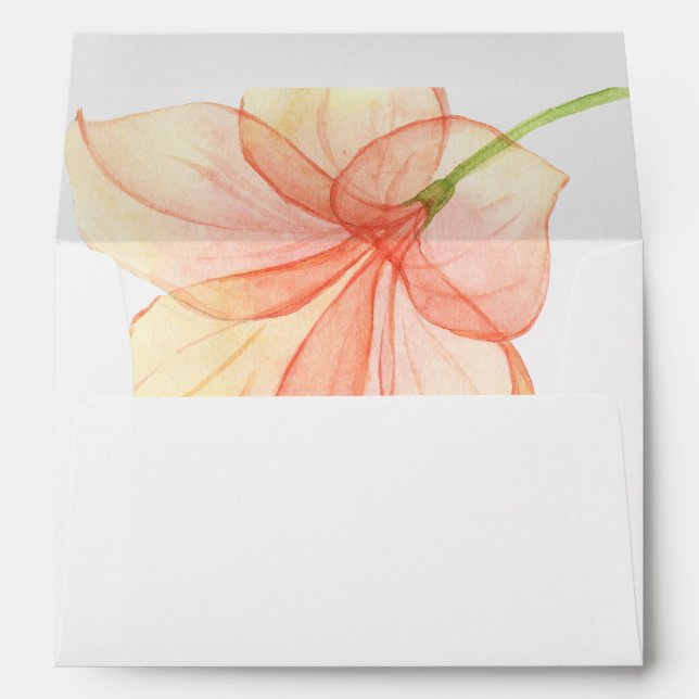 Enveloppe Mariage d'adresse d'expéditeur moderne et élégant (Dos (Bas))
