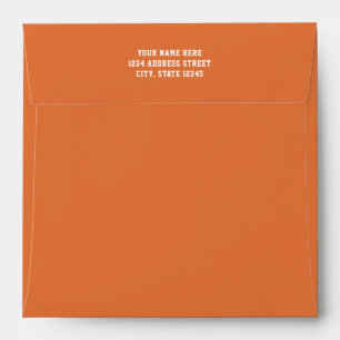 Enveloppe Mariage d'adresse Orange Sport
