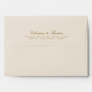 Enveloppe mariage d'adresse préretour botanique