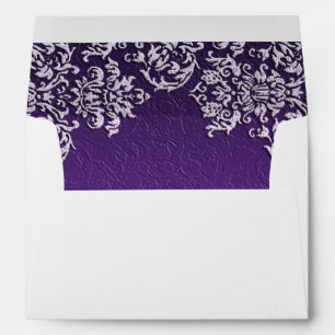 Enveloppe Mariage Damask Royal Purple