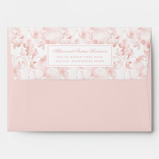 Enveloppe Mariage damassé couleur rose pâle