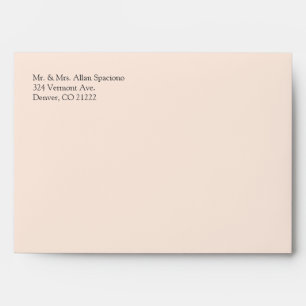 Enveloppe Mariage damassé Peach Chic