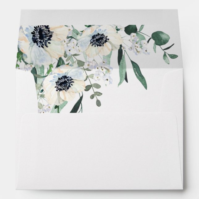 Enveloppe Mariage d'anémone (Dos (Bas))