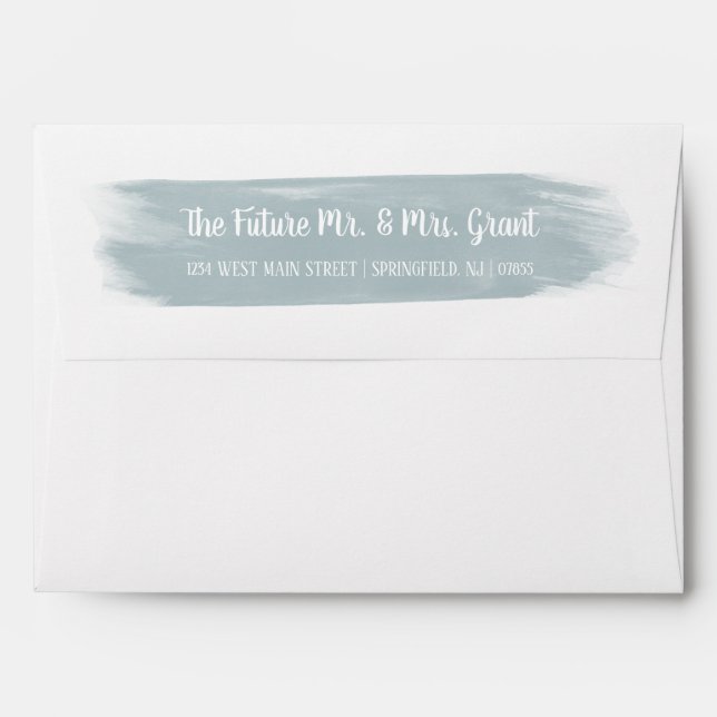Enveloppe mariage d'aquarelle à pointes (Dos (Haut rabat))