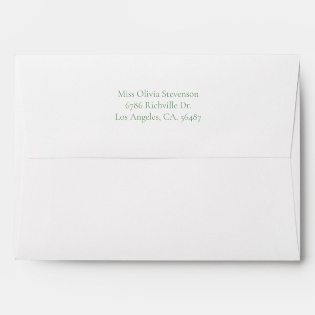 Enveloppe Mariage d'aquarelle blanc et jaune (Dos (Haut rabat))
