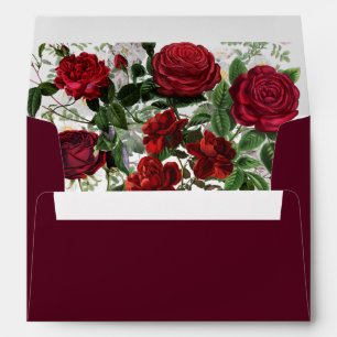 Enveloppe Mariage d'aquarelle florale de Bourgogne 5x7 Invit