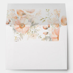 Enveloppe Mariage d'aquarelle florale de crème de bracelet