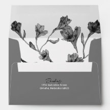 Mariage d'aquarelle florale gris doux