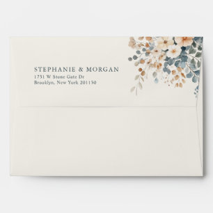Enveloppe Mariage d'aquarelle florale moelleuse