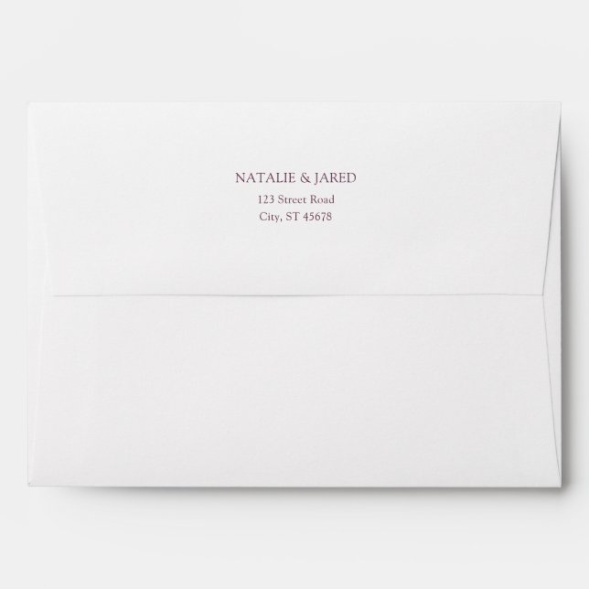 Enveloppe Mariage d'aquarelle rose (Dos (Haut rabat))