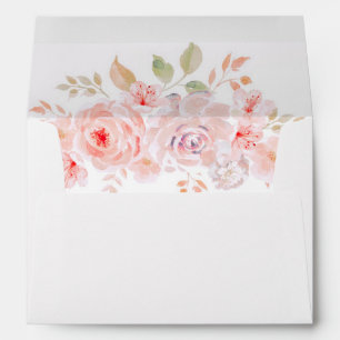 Enveloppe Mariage d'aquarelle rose doux