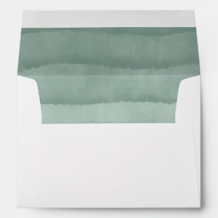 Enveloppe Mariage d'aquarelle verte Sage