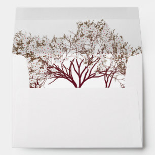Enveloppe Mariage d'arbre romantique en fleurs