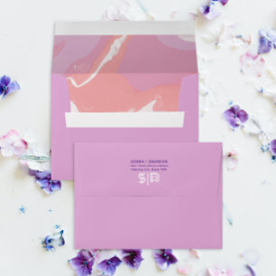 Enveloppe Mariage d'art Abstrait Pink Pastel